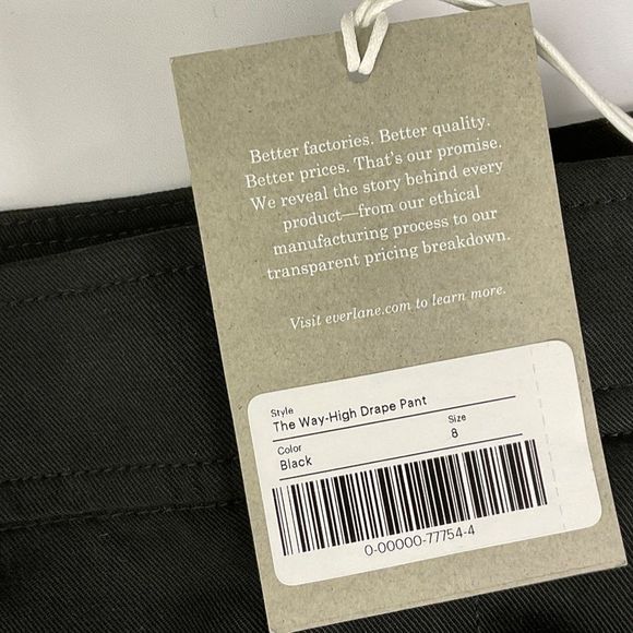 EVERLANE The Way-High Drape Pant 8R NWT - Picture 8 of 15